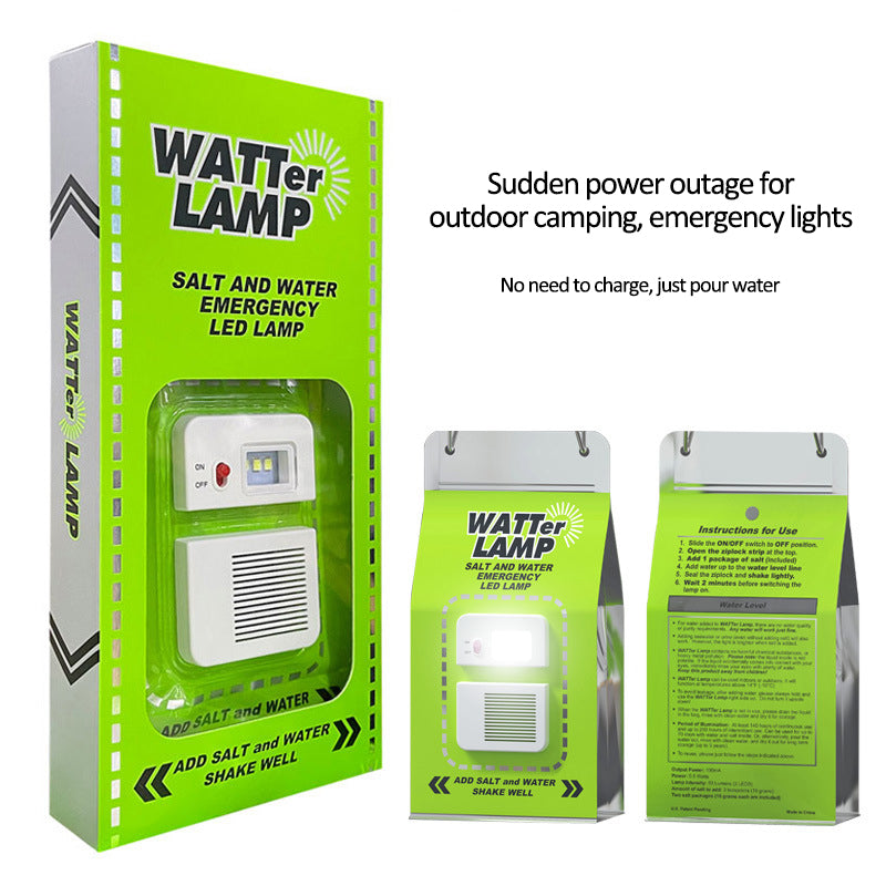 Outdoor Salt Water Lamp LED Emergency Camping Light for Camping Night Fishing Portable Energy Outdoor Salt Water Lamp LED Emergency Camping Light for Camping Night Fishing Portable Energy